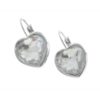 WHITE CRYSTAL HEART EARRINGS