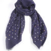 Navy Blue Diamond Print Scarf