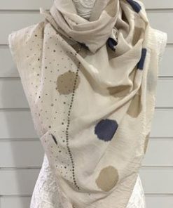 Beige Large Dot Scarf