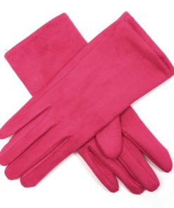 Fuchsia Gloves Suede Feel