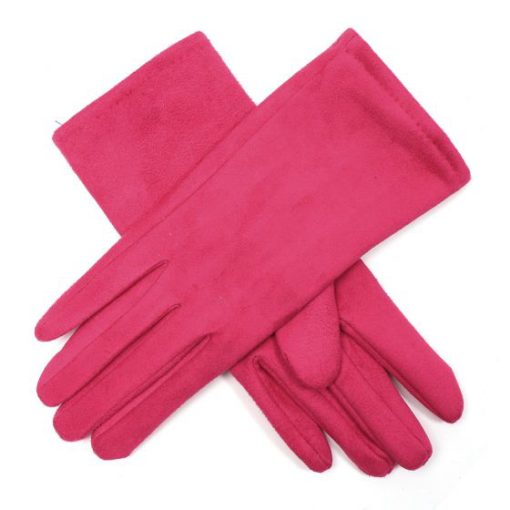 Fuchsia Gloves Suede Feel