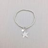Silver Beaded Bracelet with Silver Star Charm