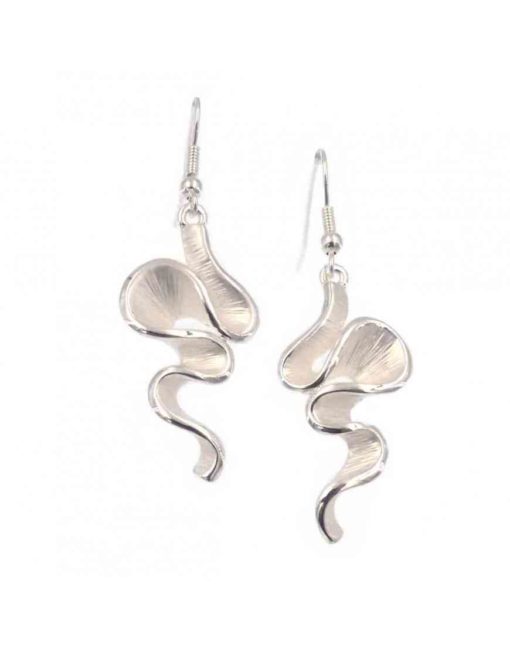 Drop Earrings - Cream Pearlised Swirls