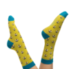 Ladies Bamboo Socks Honey Bee Design Lime